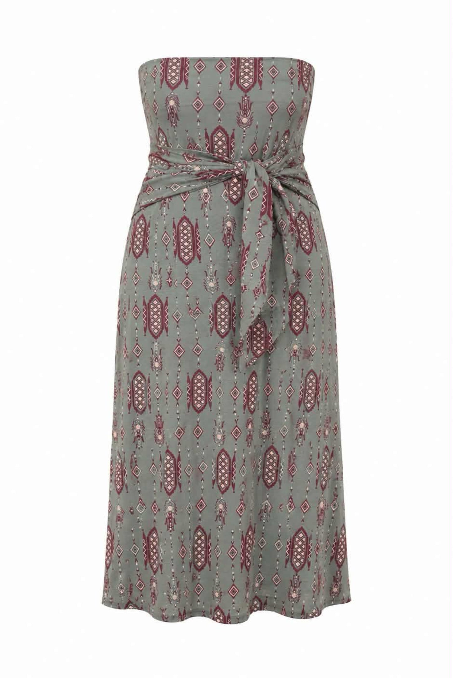 Vestido estampado con nudo