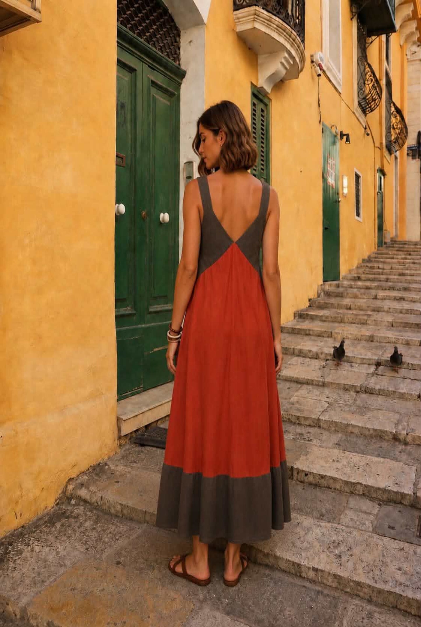 Vestido midi fluido