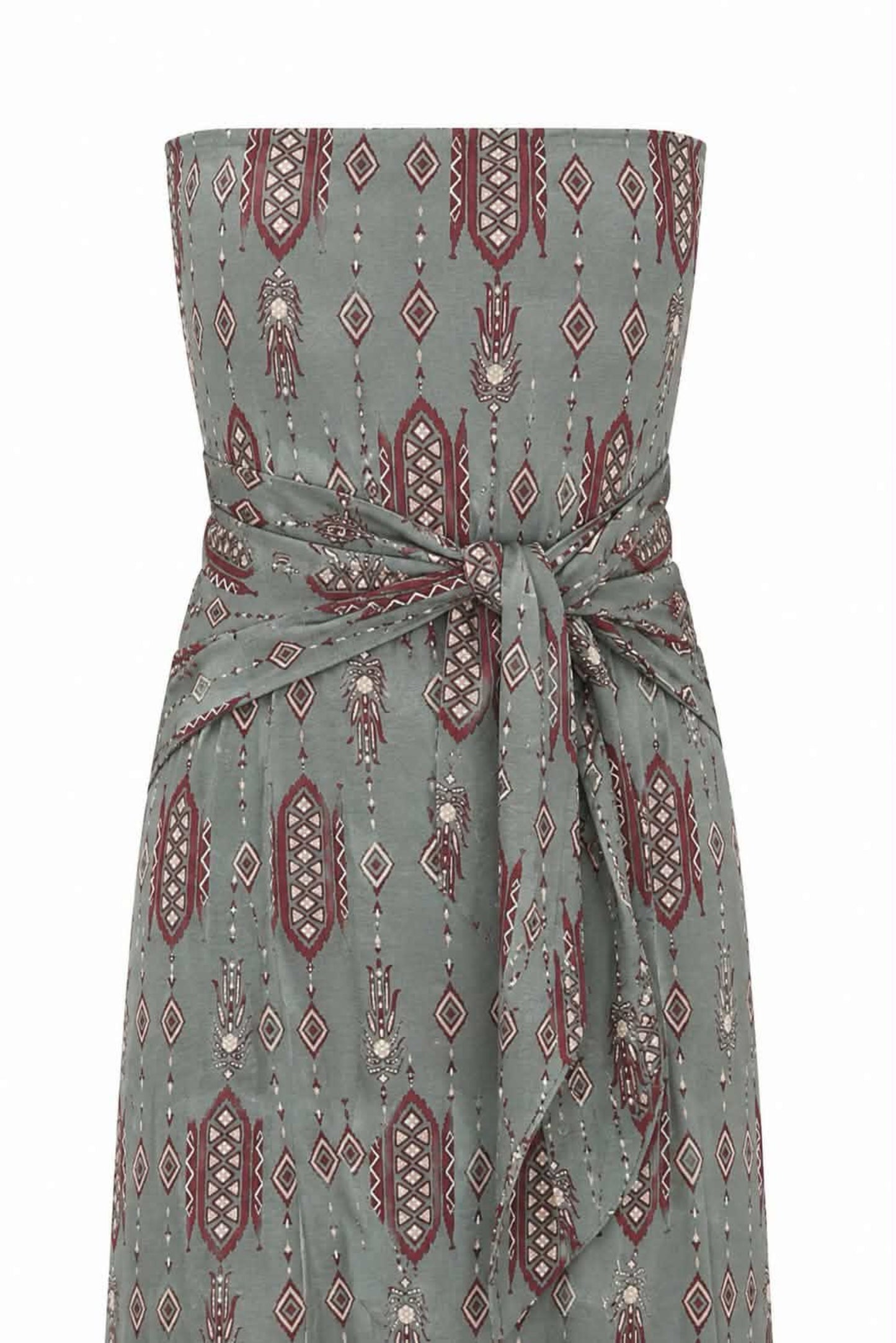 Vestido estampado con nudo