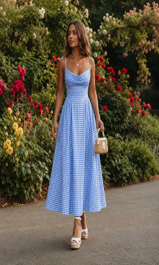Vestido cuadro vichy