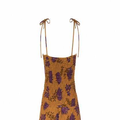Vestido midi popelín estampado