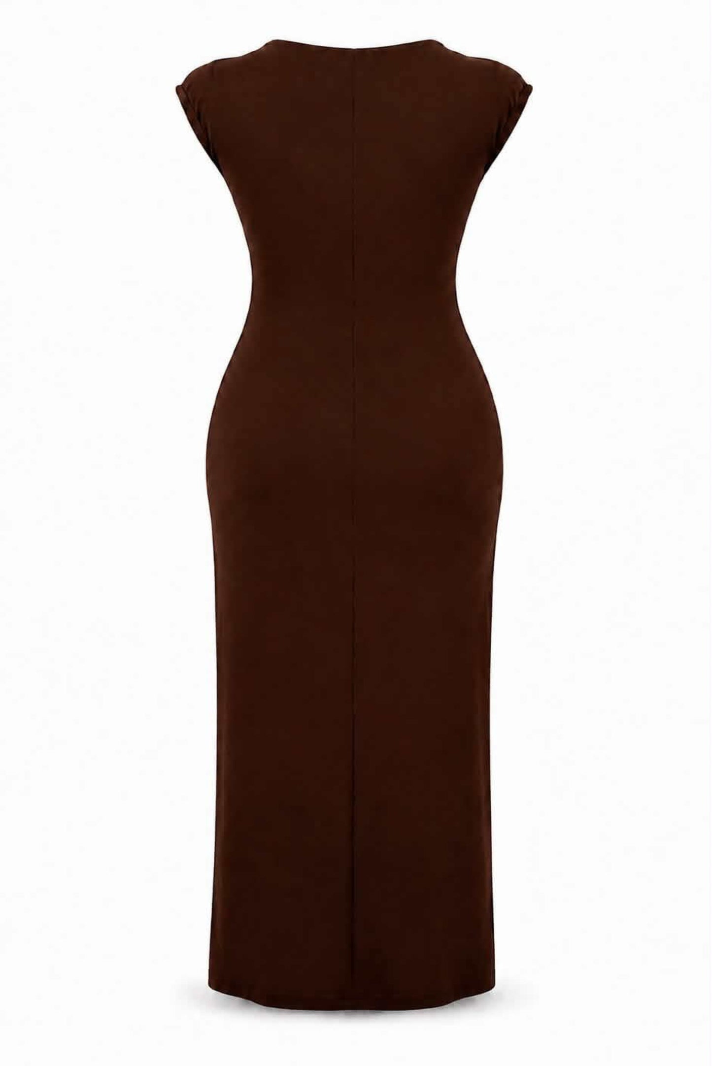 Vestido frunces con hebilla