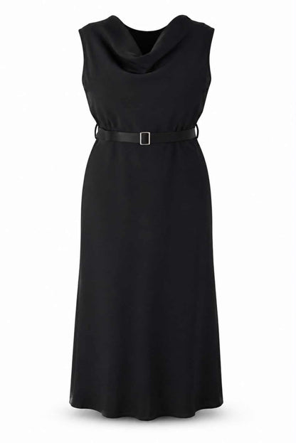 Vestido midi negro