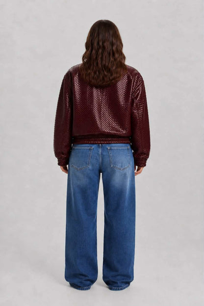 Chaqueta efecto piel