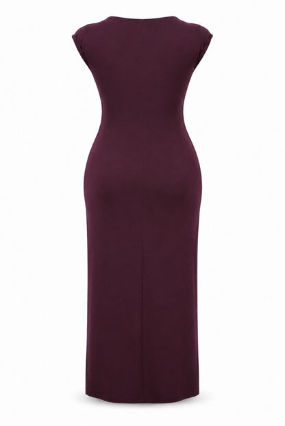 Vestido frunces con hebilla