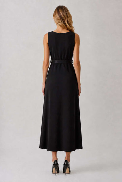 Vestido midi negro