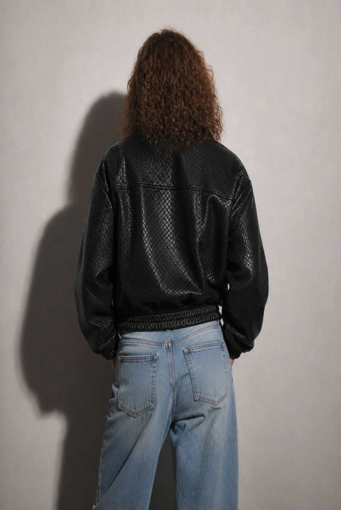 Chaqueta efecto piel