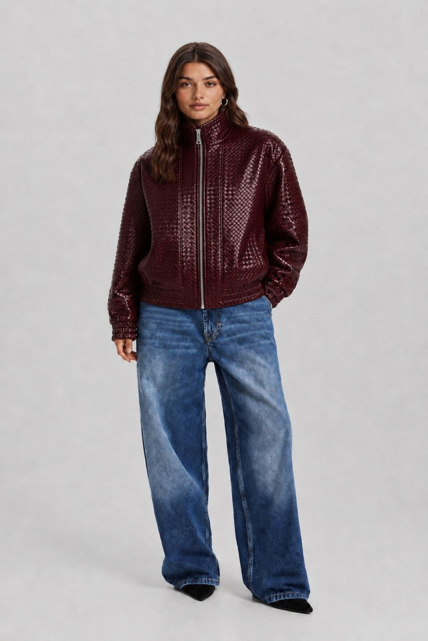 Chaqueta efecto piel