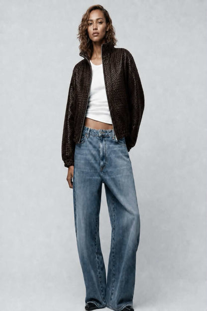 Chaqueta efecto piel