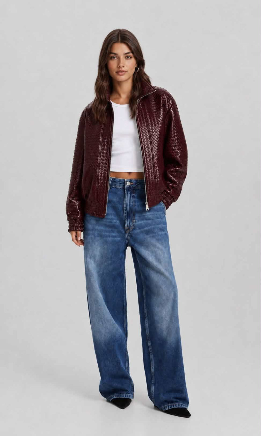 Chaqueta efecto piel