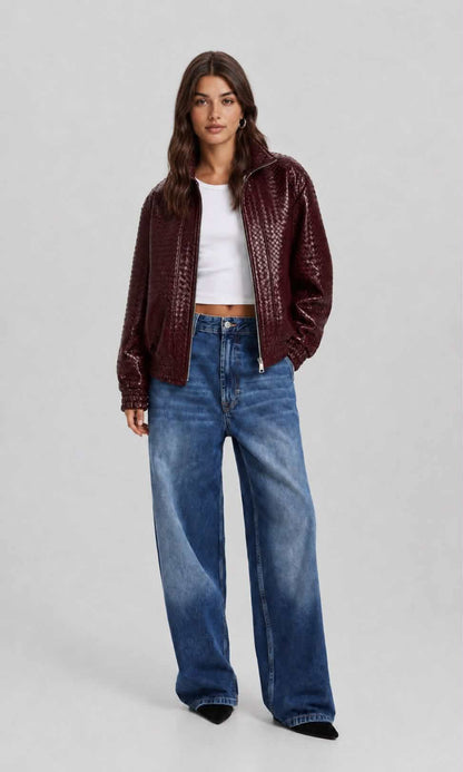 Chaqueta efecto piel