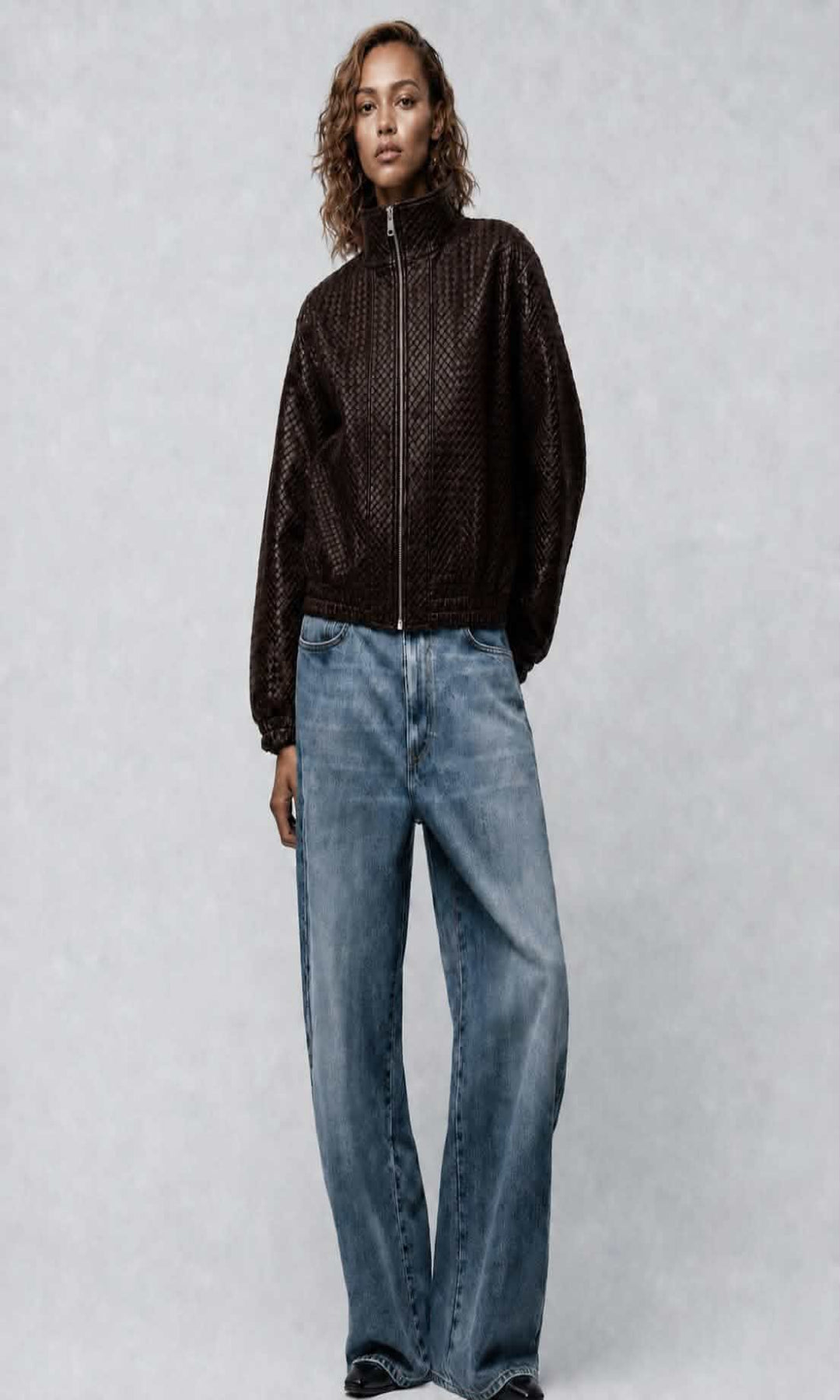 Chaqueta efecto piel