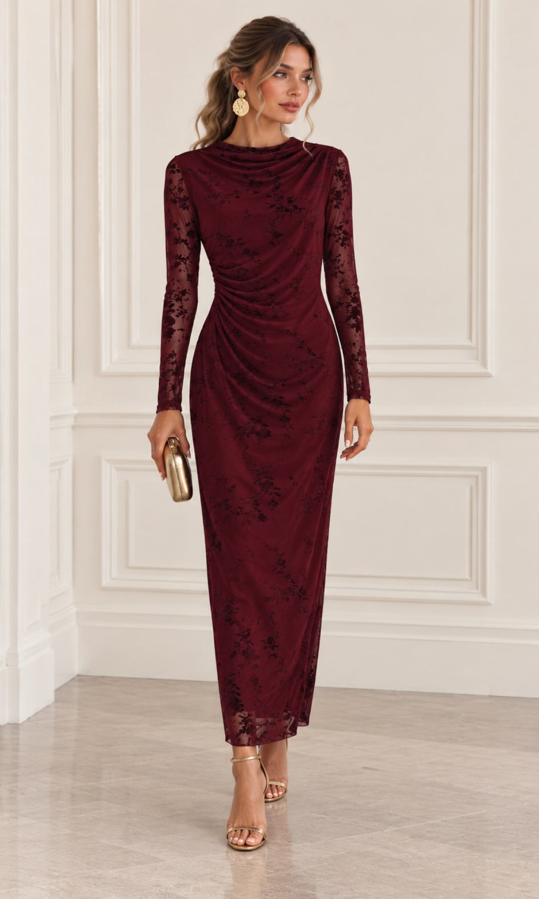 Vestido tul  estampado floral