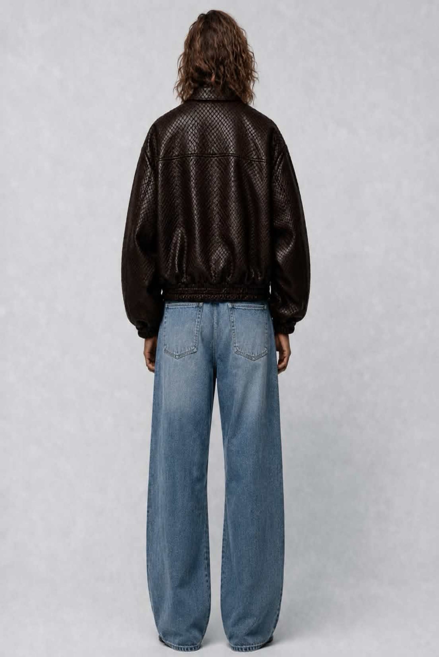 Chaqueta efecto piel