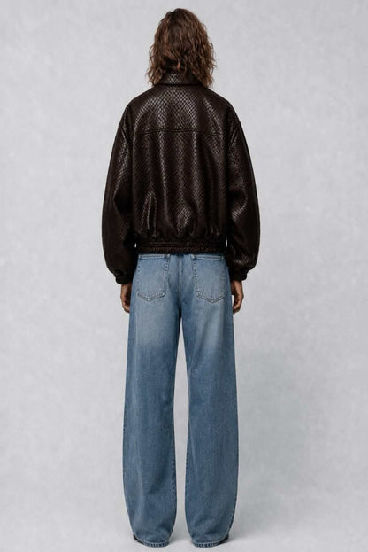 Chaqueta efecto piel