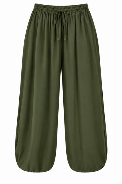 Pantalón bombacho fluido