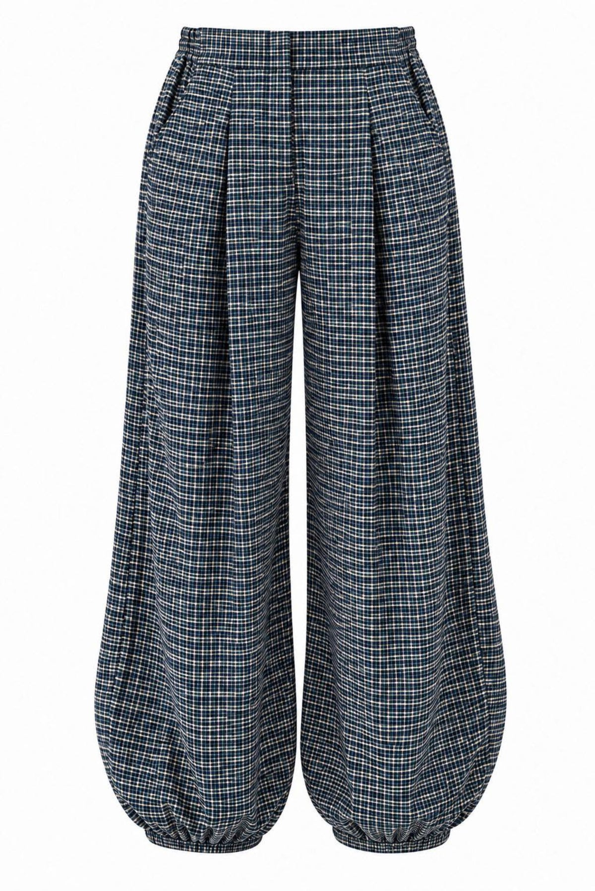 Pantalón bombacho cuadros