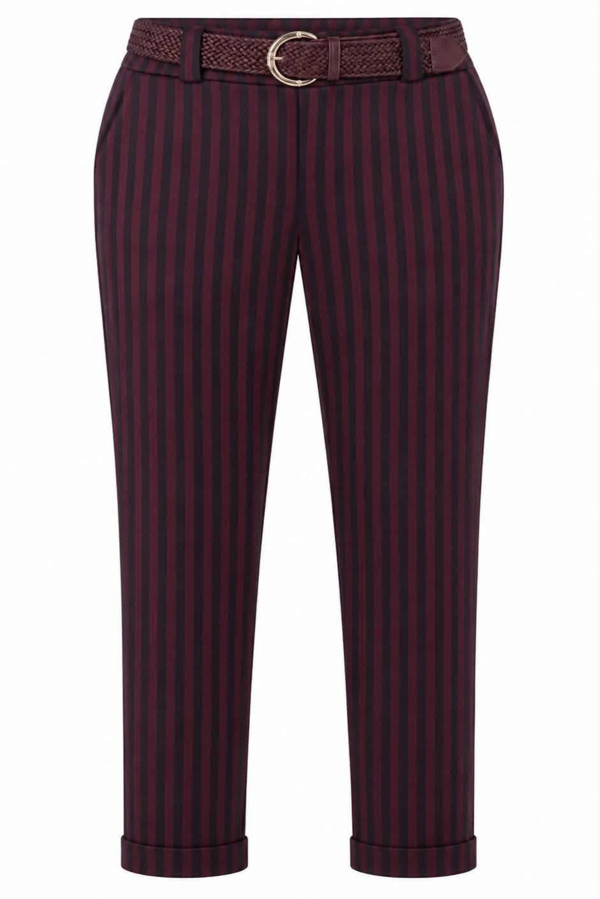 Pantalón rayas con cinturón