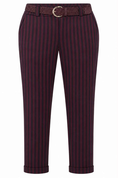 Pantalón rayas con cinturón