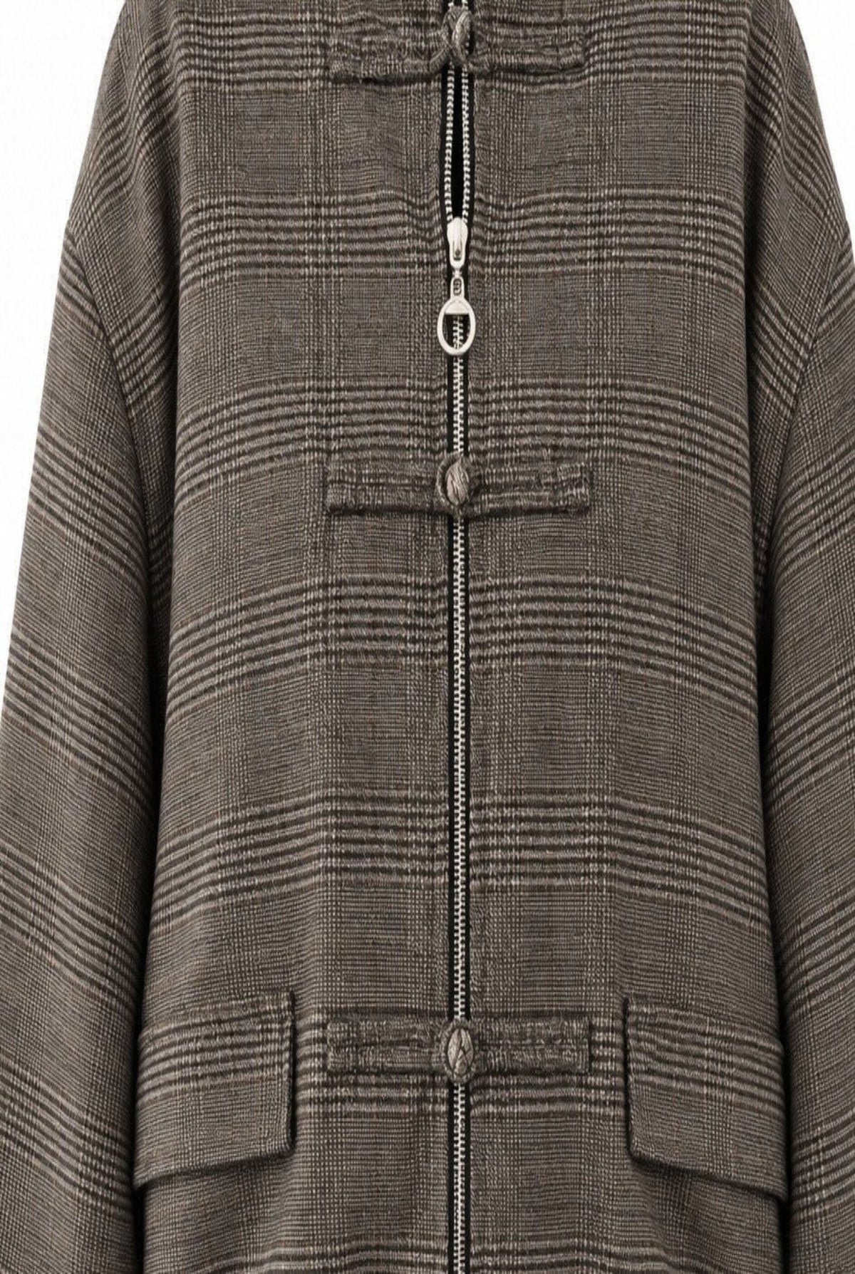 Chaqueta cuadros detalles oriental
