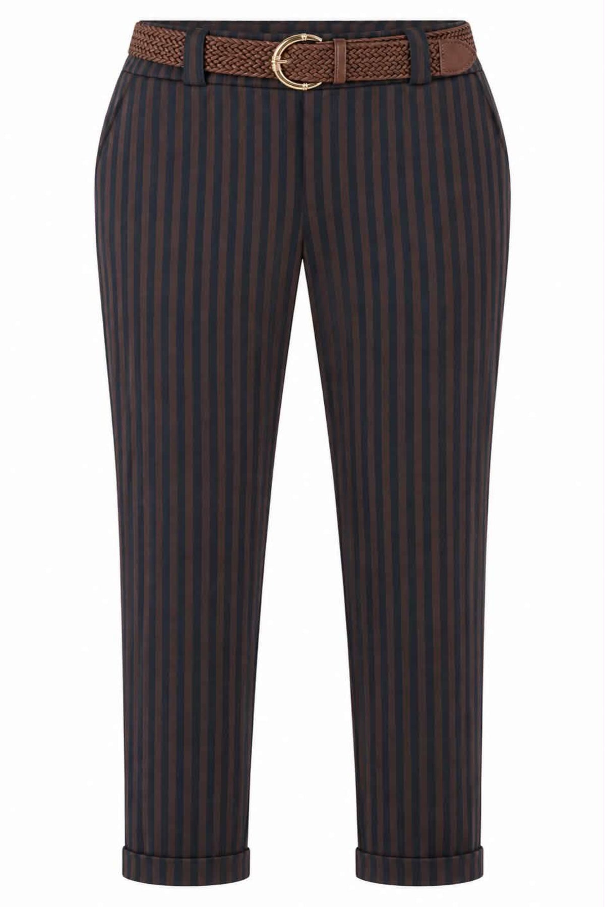Pantalón rayas con cinturón