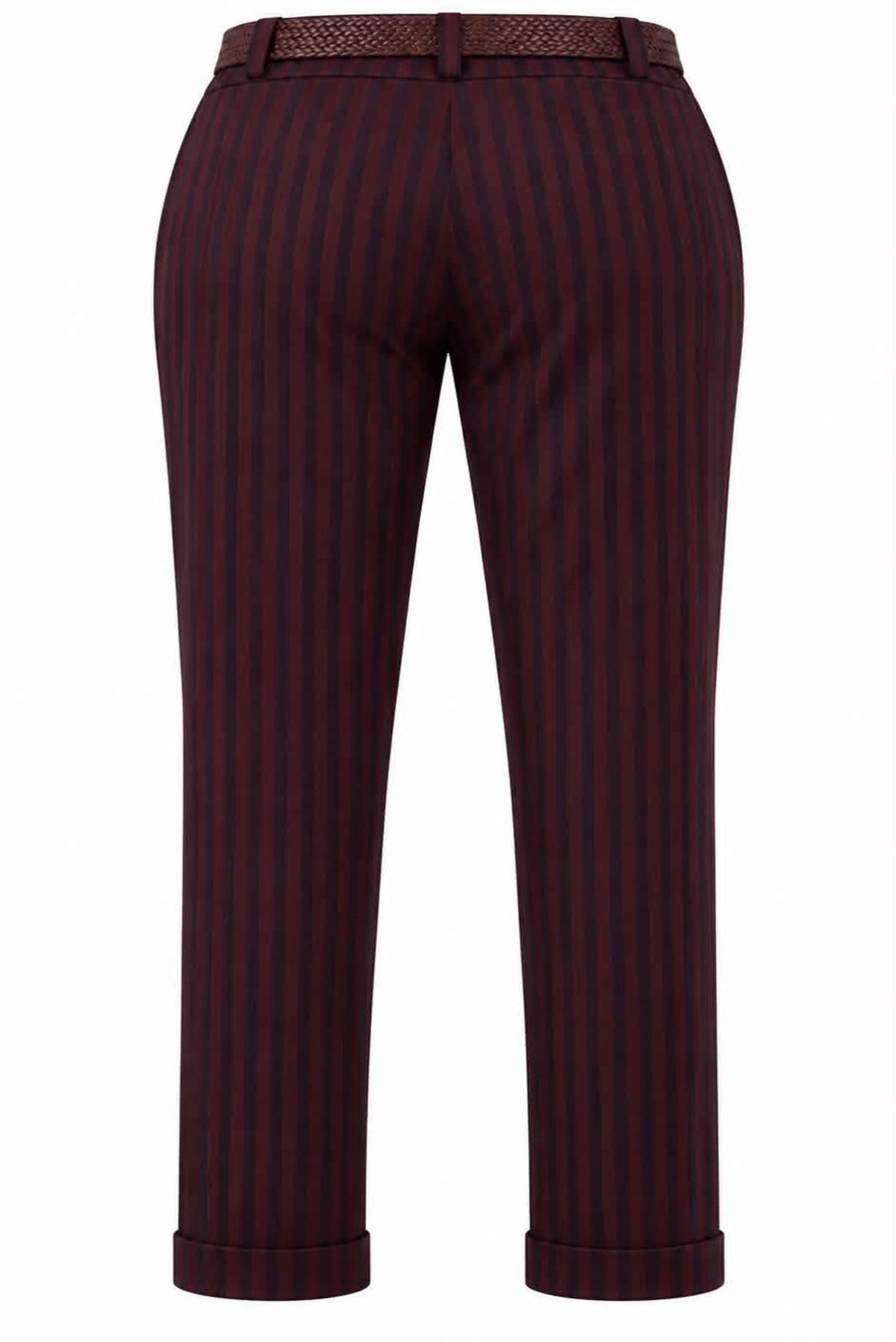 Pantalón rayas con cinturón