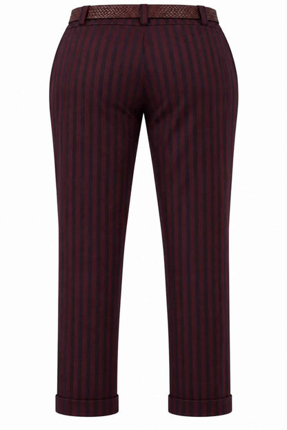 Pantalón rayas con cinturón