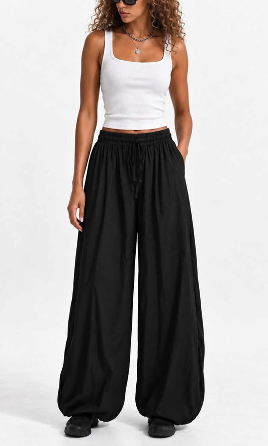 Pantalón bombacho fluido