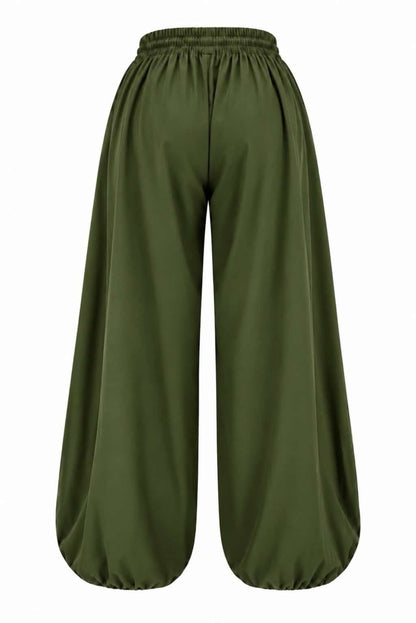 Pantalón bombacho fluido