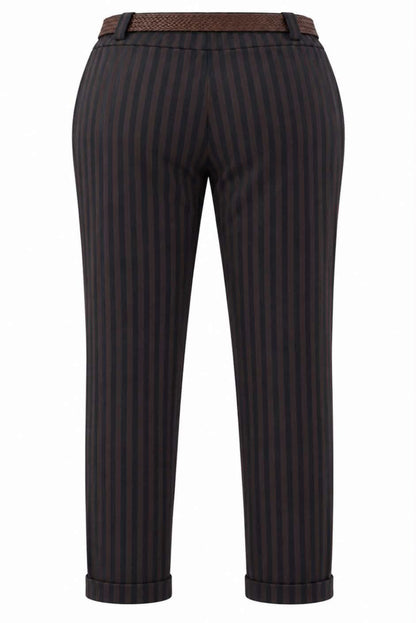 Pantalón rayas con cinturón