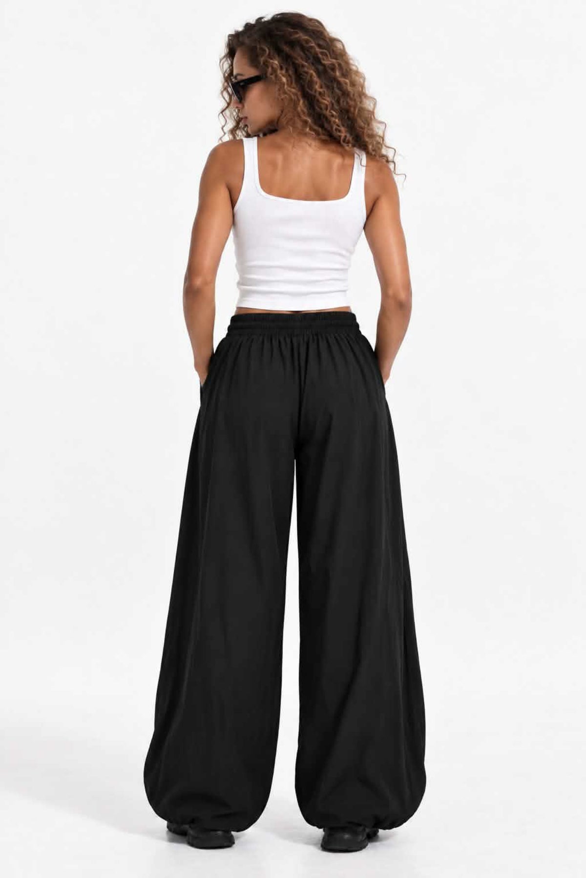Pantalón bombacho fluido