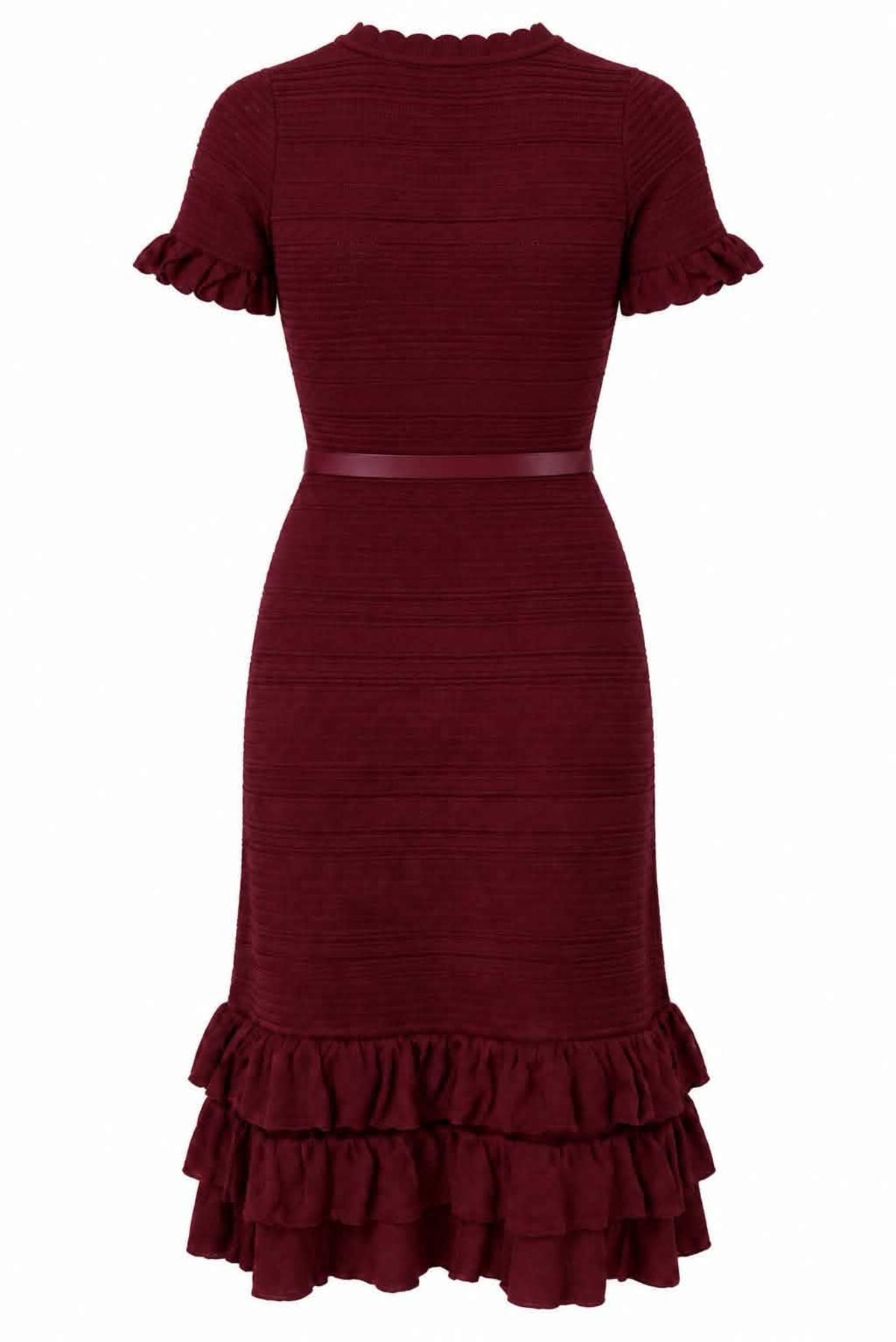 Vestido punto con cinturón