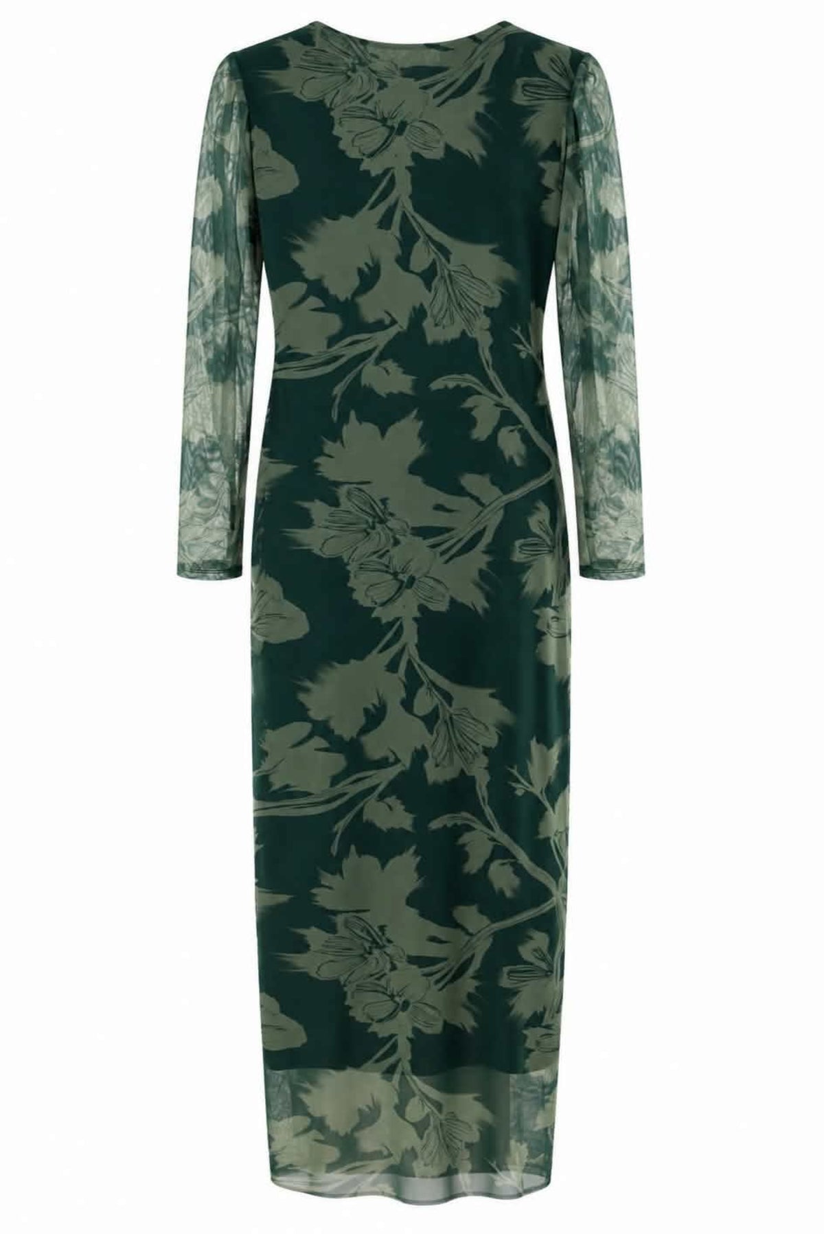 Vestido midi drapeado estampado