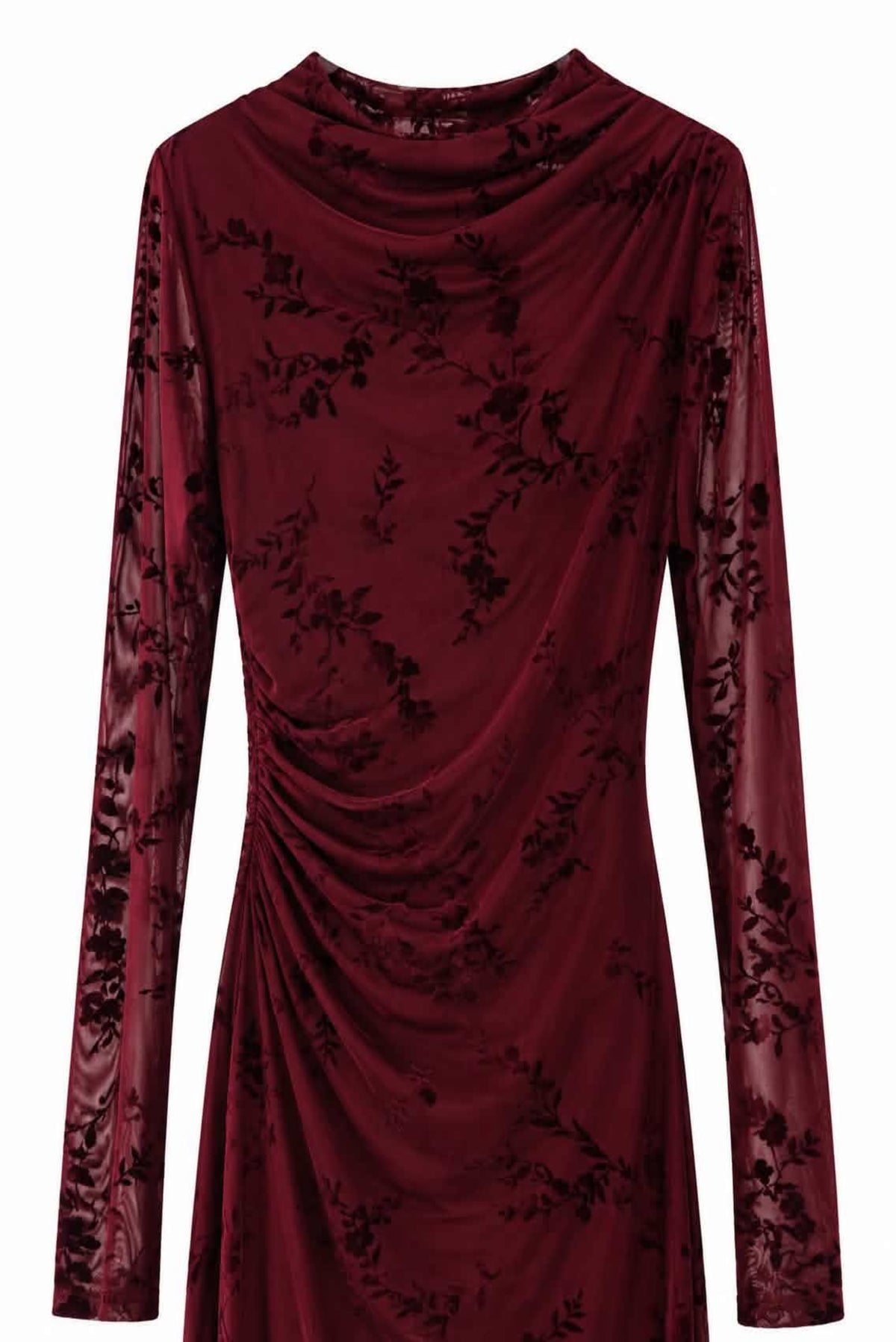 Vestido tul  estampado floral