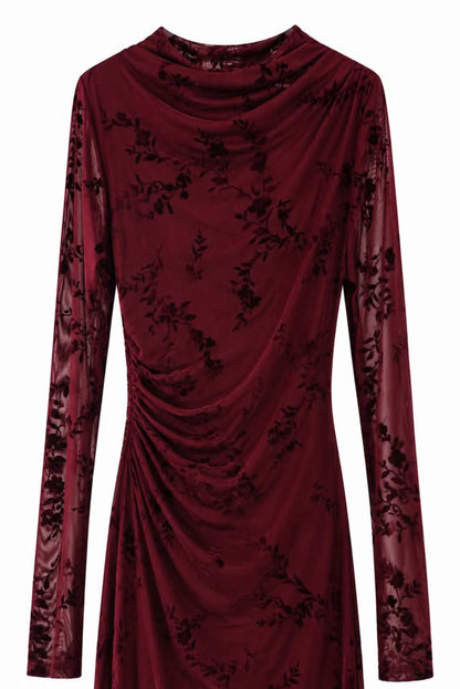 Vestido tul  estampado floral