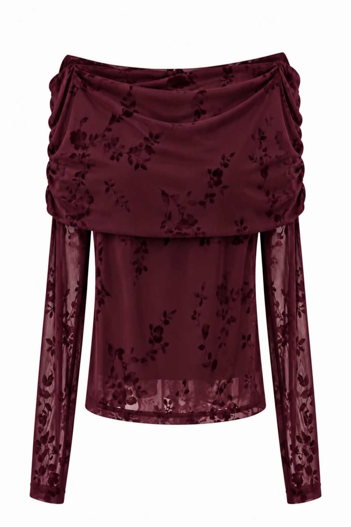 Conjunto semitransparente estampado floral