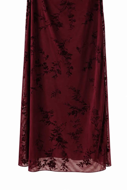 Vestido tul  estampado floral