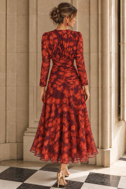 Vestido midi estampado floral