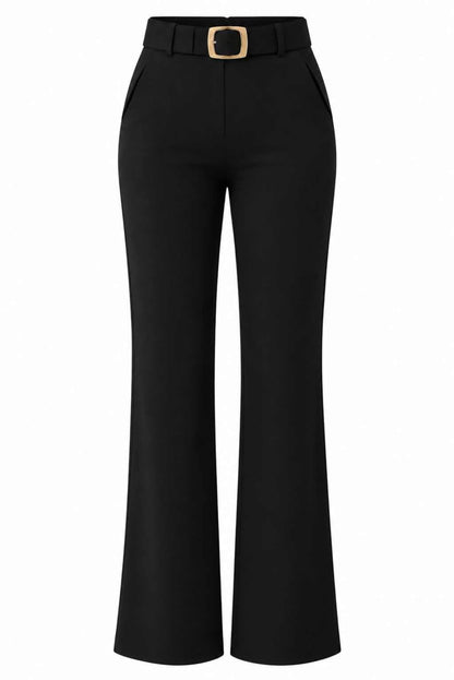 Pantalón flare con cinturón