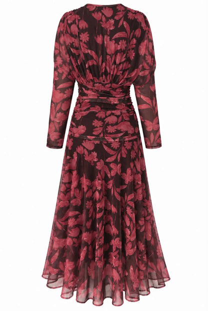 Vestido midi estampado floral