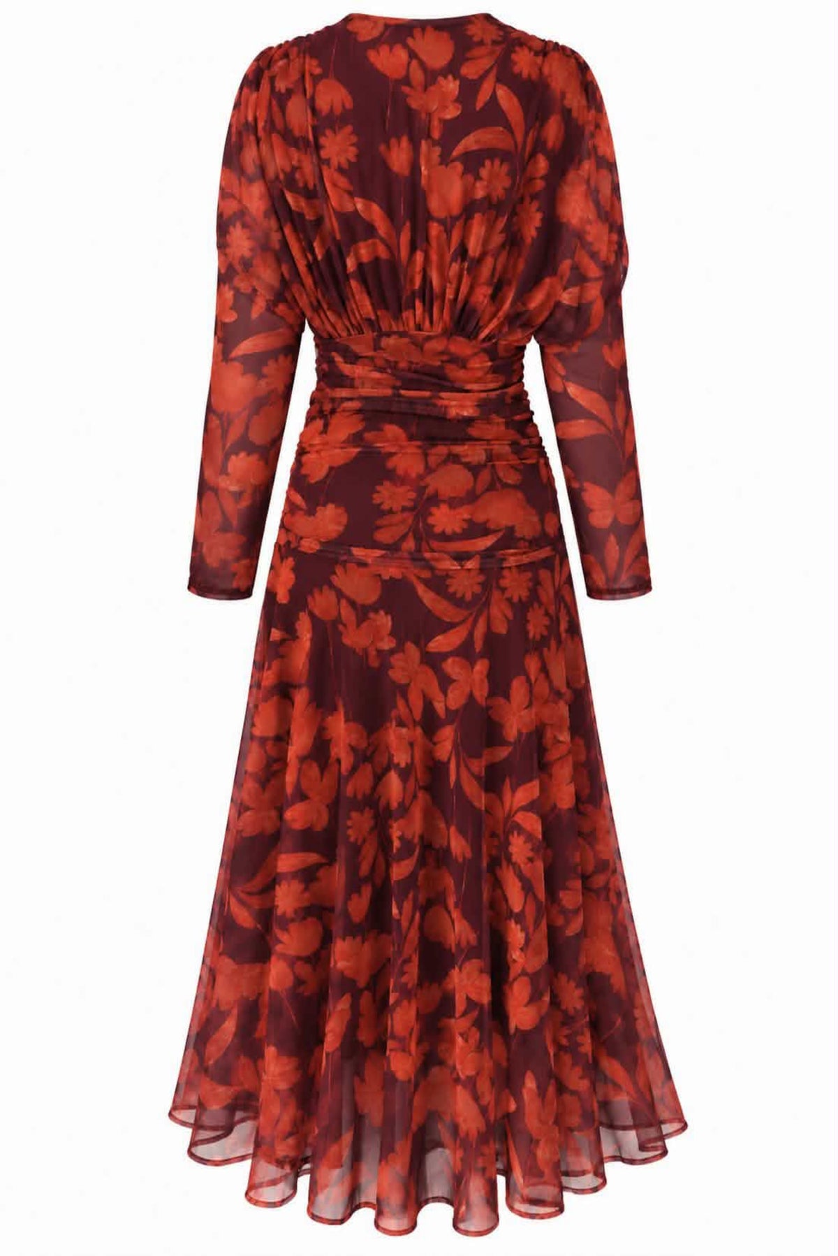 Vestido midi estampado floral
