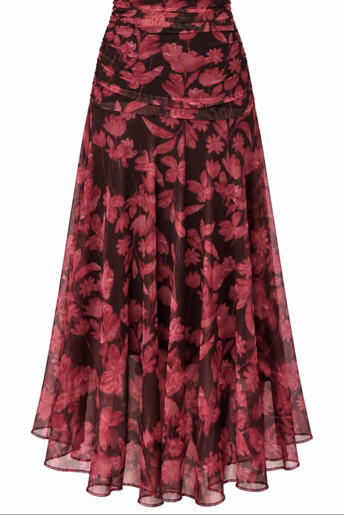 Vestido midi estampado floral