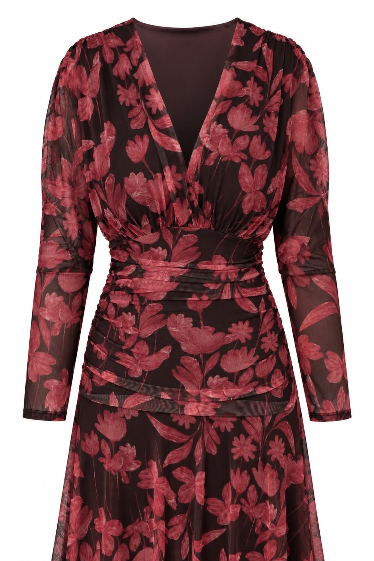 Vestido midi estampado floral