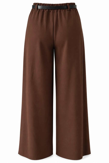 Pantalón wide leg con cinturón