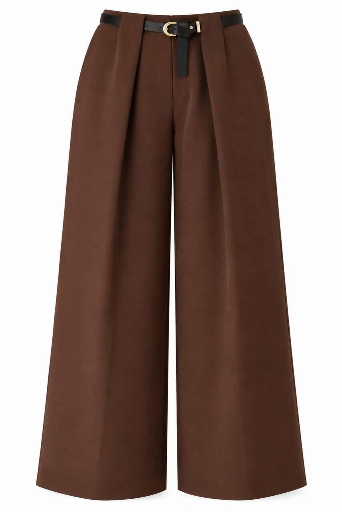 Pantalón wide leg con cinturón