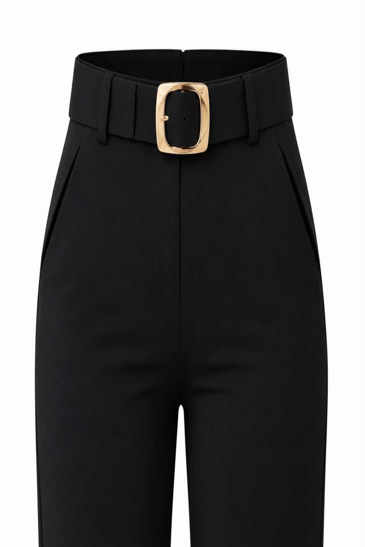 Pantalón flare con cinturón