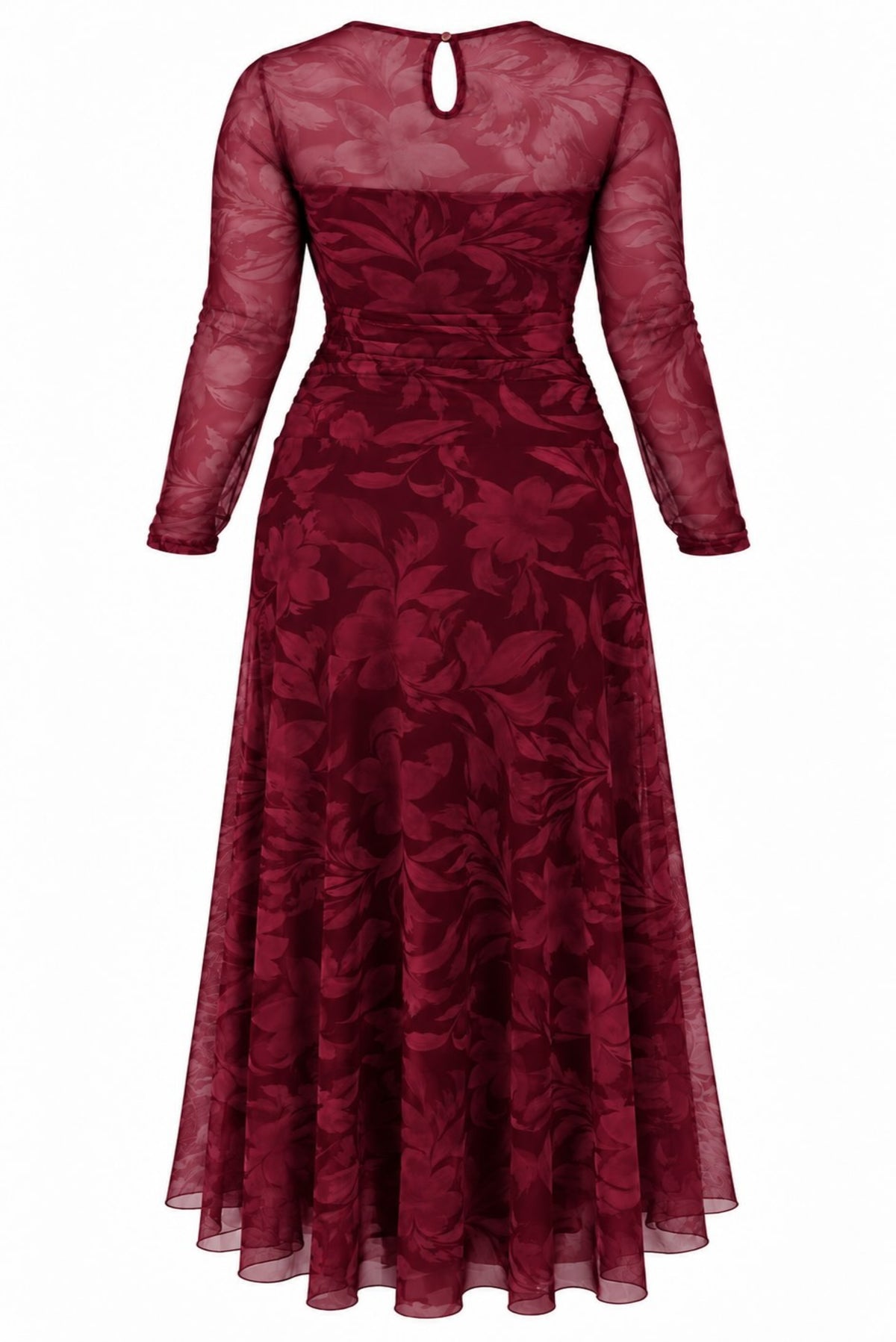 Vestido largo estampado tul