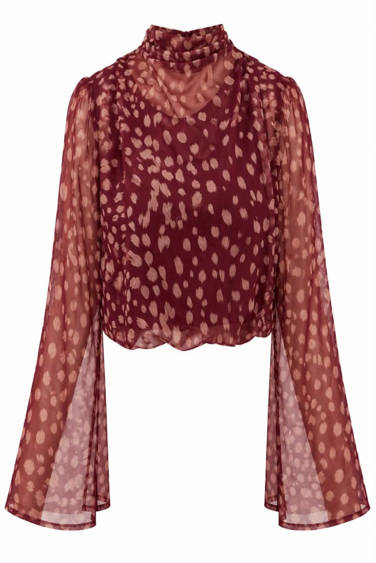 Top estampado semitransparente