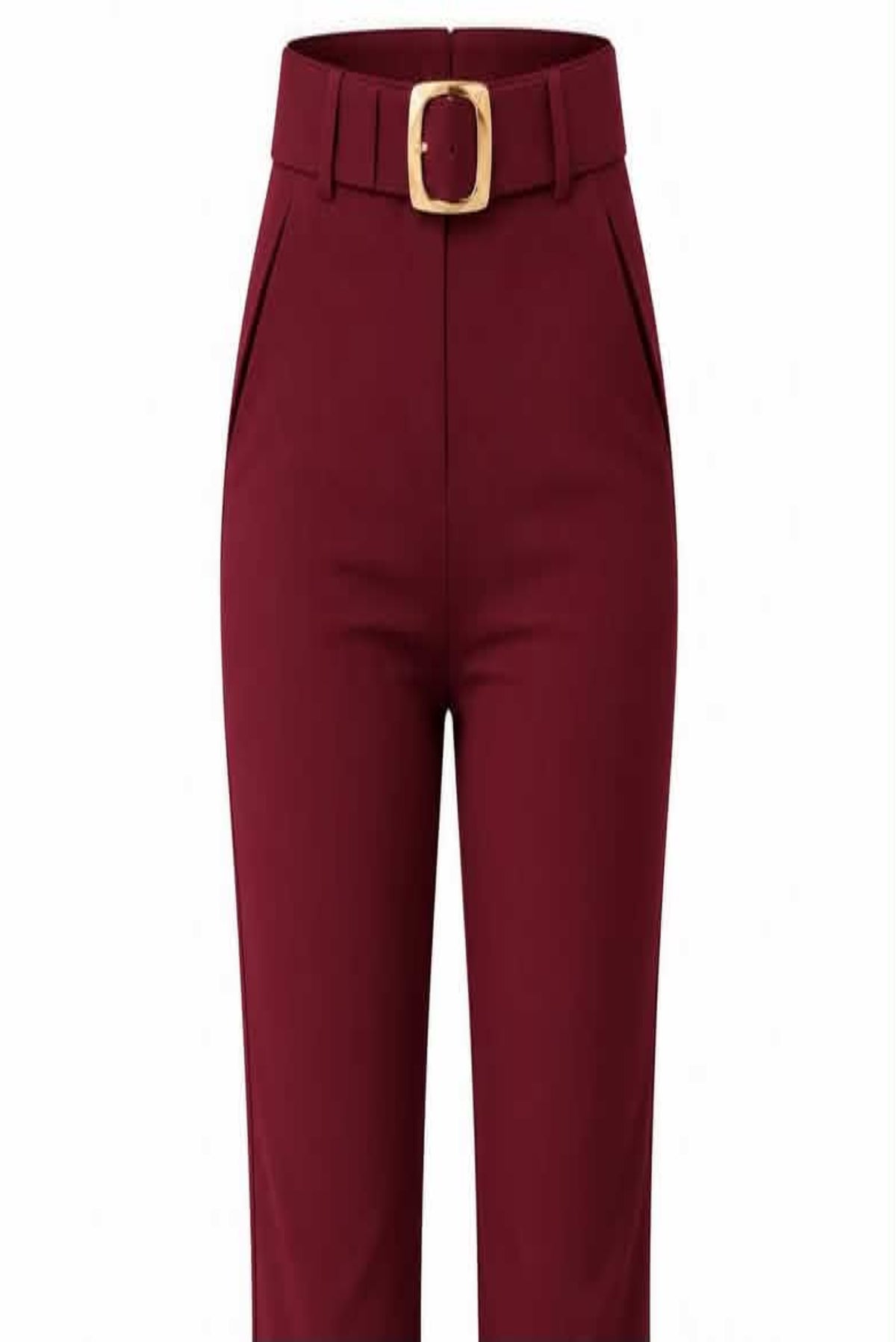 Pantalón flare con cinturón
