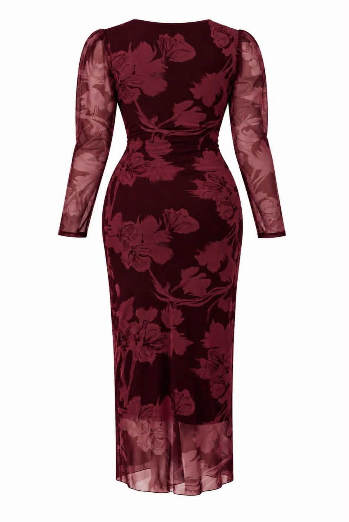 Vestido  midi drapeado estampado